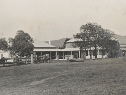 From right to left, the Kitchen Wing and New House on 1st December 1906